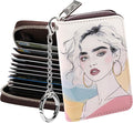 FurArt Zipper Wallet Women, RFID Blocking Credit Card Wallet, Business Card Holder, Compact Size KeyChain Wallet