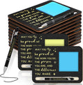 Kosiz 10 Set Employee Appreciation Gifts Bulk May You Be Proud Wooden Sticky Note Holder with Notes and Ballpoint Pens Appreciation Thank You Gift for Team Employee Office Supplies