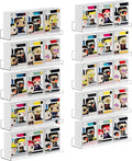 upsimples 10 Pcs 15" Acrylic Shelves for Wall Display and Storage, Clear | Transparent Design Highlights Skincare, Perfume, Easy-to-Find Versatile Floating Shelves for Bathroom, Bedroom and Playroom