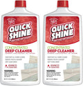 Quick Shine Multi Surface Deep Floor Cleaner and Wax Remover 27Fl oz,(Pack of 2) Removes Wax Build-Up,Revitalizes Floors &Cleans Grout,Use on Hardwood, Laminate, LVT,Tile and Stone,Pro-Level Cleaning | Pro-level Deep Cleaning, Fresh Clean Scent, Remove...
