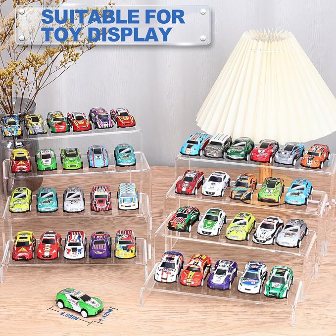 Aheroi Acrylic Risers Display Stands, Acrylic Stands for Display 8Pcs 2Set | Clear Acrylic Display Risers,Display Shelf for Decor,Dessert Table Risers for Display, Cupcake food cake Stand(7"L~8"L~9"L)
