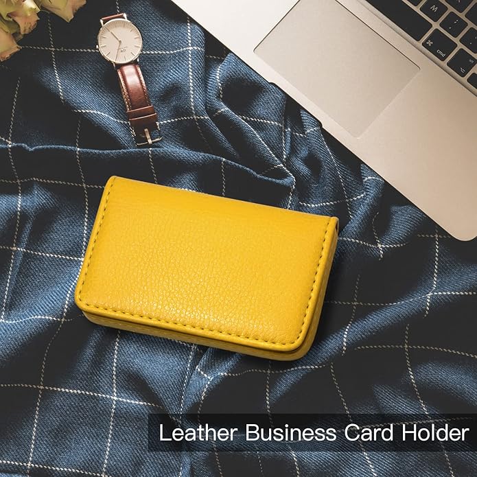 Padike Business Name Card Holder Luxury PU Leather,Business Name Card Holder Wallet Credit card ID Case/Holder For Men & Women - Keep Your Business Cards Clean