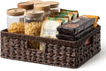 GRANNY SAYS Wicker Storage Basket for Shelves, Wicker Basket for Organizing, Decorative Basket, Woven Basket for Pantry Storage, Brown, 1-Pack