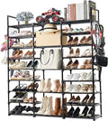 Mavivegue 9-Tier Metal Shoe Rack - Holds 50-55 Pairs, Tall Storage Shelf for Shoes, Boots, Entryway, Closet, Garage