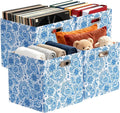 Posprica Cube Storage Bins Fabric Storage Cubes, 11 Inch Collapsible Cubby Storage Bins for Cube Organizer, Decorative Storage Boxes for Shelf Closet Organizer Storage(Celadon blue)