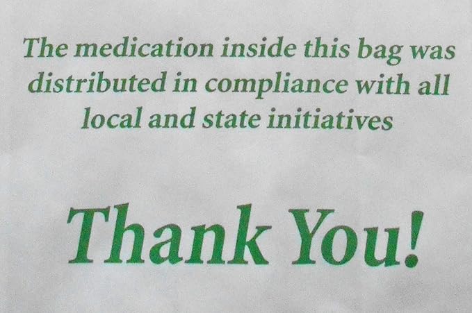 Green Health Cross - Dispensary Prescription Bags (10x5x2) Gusseted Paper Pharmacy Bag, Medication Packaging for Drug Stores, Designed with Collectives in Mind - With Compliance Statement (100)