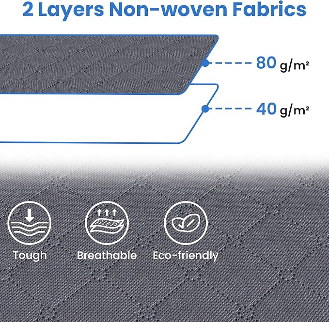 Fab totes Storage Bags,Clothes Blanket Storage Bins Foldable Closet Organizers with Reinforced Handle for Home Dorm Storage and Organization,Fabric Bags for Organizing Sheets,Clothing (Grey,4 Pack)