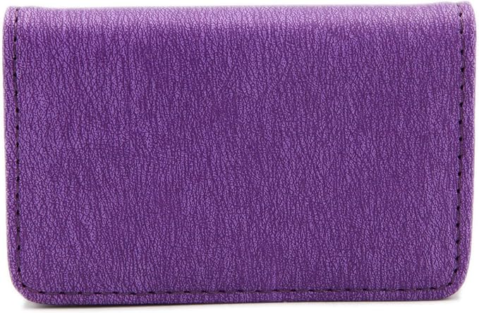 RFID Blocking Wallet - Minimalist Leather Business Credit Card Holder - Purple2