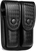 TACNEX Single/Double Magazine Pouch Duty Belt Nylon Mag Holder Pistol Mag MOLLE Holster Carry Case Compatible w/Double & Single Stack Magazines .380, 9mm & 40 Cal for Glock H&K Ruger S&W M&P Walther