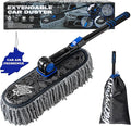 Flash Dog Microfiber Car Duster Exterior - Scratch Free Waterless Cleaning Brush for Cars/SUV/Truck Roofs, Windshields | Telescopic Aluminum Alloy Handle