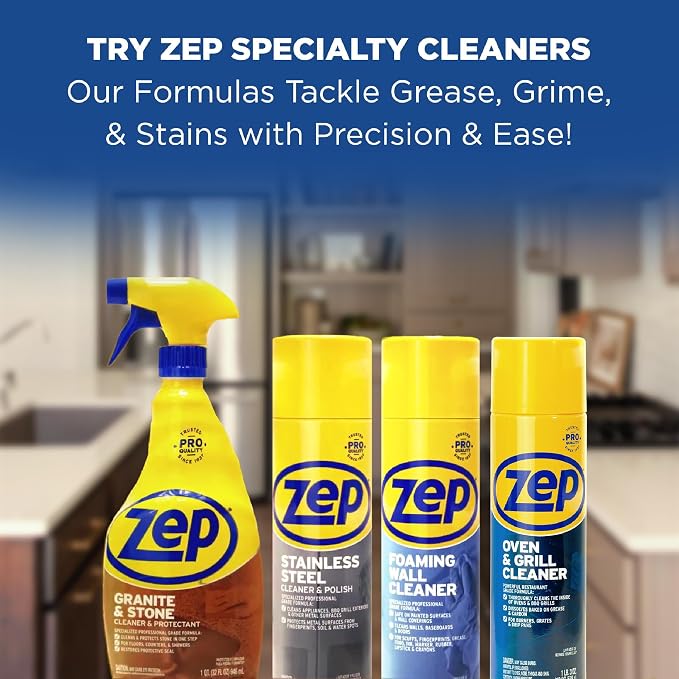 Zep Stainless Steel Cleaner and Polish 14 ounces - ZUSSTL14 - Protects Metal Surfaces from Fingerprints, Soil and Waterspots