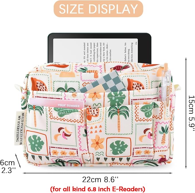 Multiple Pockets Portfolio Organizer with Zippered,Storage Pencil Pouch Bag | Waterproof Travel Toiletry Bag,Portable Pencil Pouch for Notebooks,Stationeries,Make-up,Journal Office Art Supplies,BechBlock