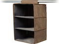 Covermates Keepsakes Hanging Closet Organizer – Heavy Duty Vertical Wardrobe Storage Shelves for Sweaters, Handbags, and Shoes – Acid-Free Interior Lining, Brown Heather