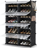 HOMIDEC Shoe Rack, 8 Tier Shoe Storage Cabinet 32 Pair Plastic Shoe Shelves Organizer for Closet Hallway Bedroom Entryway