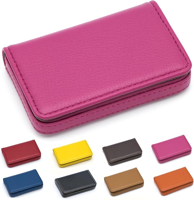 Padike Business Name Card Holder Luxury PU Leather,Business Name Card Holder Wallet Credit card ID Case/Holder For Men & Women - Keep Your Business Cards Clean