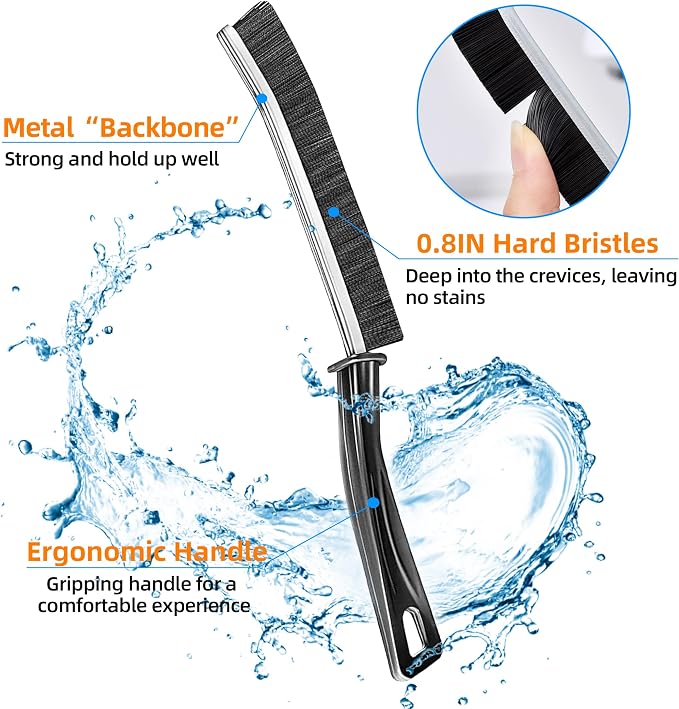 6Pcs Hard-bristled Crevice Cleaning Brush, Multifunctional Thin Gap Scrub Brush, Bathroom Cleaner Tools for Household Use, Kitchen, Window, Toilet, Grout, Faucets, Car
