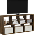 7 Cube Storage Organizer, Cube Shelf with Heavy-Duty Thick Boards, 25.12" L x 9.37" W x 48.74" H, Smooth Easy-Clean Panels, Simple Assembly, for Living Room Bedroom, Brown