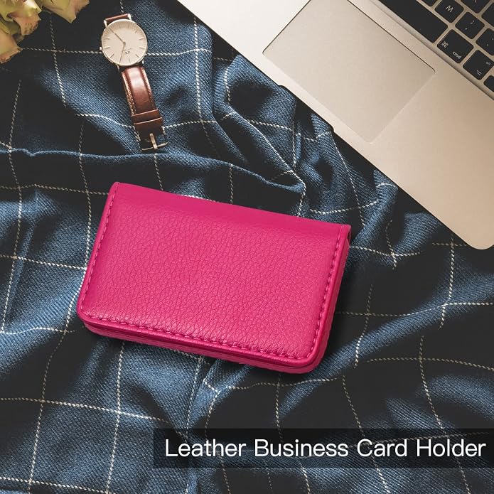 Padike Business Name Card Holder Luxury PU Leather,Business Name Card Holder Wallet Credit card ID Case/Holder For Men & Women - Keep Your Business Cards Clean