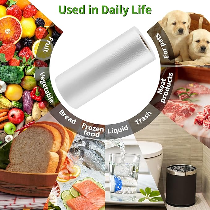 12”×16” Clear Plastic Produce Bags Roll, Food Storage Bags for Bread, Vegetables, Fruits, Refrigerator Storage, Kitchen,350 Pcs/Roll.