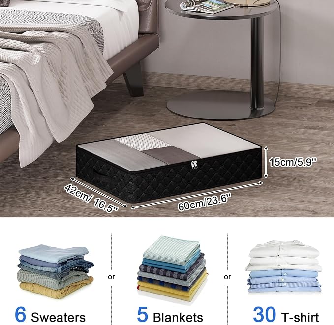 Under bed Storage Bags 4 Pack Underbed Containers for Clothing