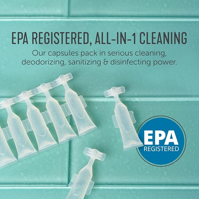 Force of Nature Cleaner & Disinfectant Capsule Refills - 50 ct | EPA-Registered, Non-Toxic Cleaning, Deodorizing, Sanitizing - Refills Make 50 Bottles (12 oz each) Replaces Multiple Cleaners