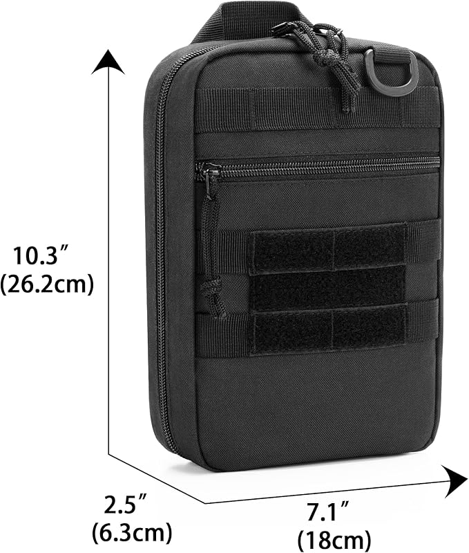 DSLEAF Tactical Pistol Magazine Storage Bag, MOLLE Mag Pouch Hold Up to 10x Most Single/Double Stack Magazines (Patent Design) | Hold Up to 10x Most Single/Double Stack Mags, Lockable Zipper, Lightweight Size and Portable Handle
