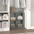 Furinno Cubic Extra Thick 4-Cube Closet Organizers and Storage, Sage Green | 14.6 x 30 x 30 in, Open Shelf Closet Storage, Closet Organizer, for Wardrobe, Bedroom, Living Room