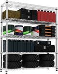 M MZG 5 Tiers Shelf 3300 lbs Steel Storage Shelving Utility Shelving Unit Steel Organizer Wire Rack for Home,Kitchen,Office,Garage Chrome 17.7" D x 59.1" W x 70.3" H