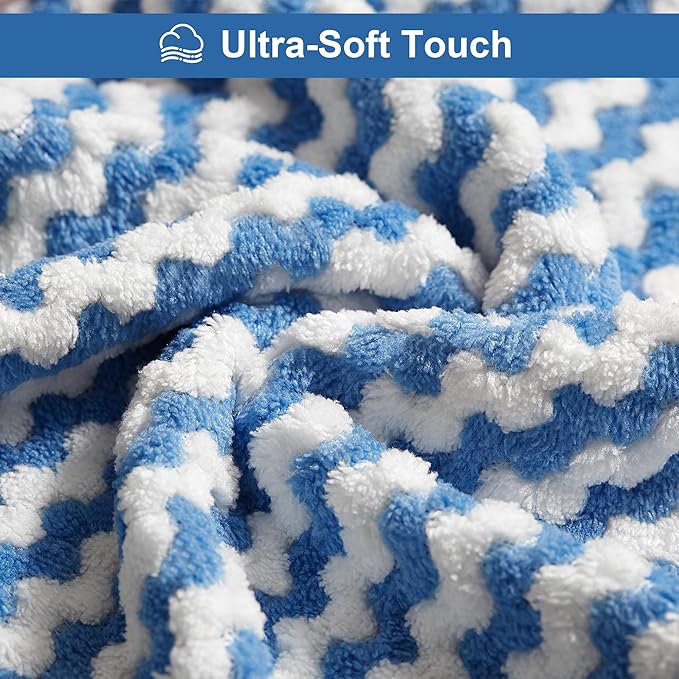 JOYMOOP 54 Packs Microfiber Cleaning Cloths, 10" x 10" Kitchen Towels – Reusable Cleaning Rags, Lint-Free, Super Absorbent Cleaning Cloths for Kitchen, Car, and Household Cleaning, Blue