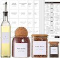 308 Kitchen Pantry Labels for Food Containers, 3 Sizes White Minimalist Labels for Organizing, Food Label for Jars, Storage Bins, Preprinted Waterproof Pantry Label for Containers