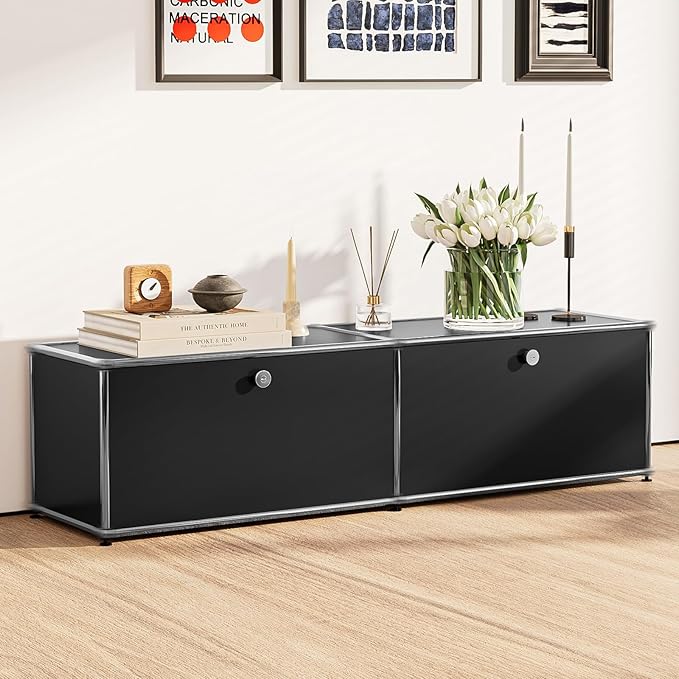 Modern Storage Cabinet Sideboard Versatile Free-Standing Organizer Cabinets for Home Office, Living Room, Bedroom, Kitchen, Garage