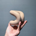 Handmade Ceramic Holder Stand for Toothbrushes, Makeup Brushes, and Pens - Minimalist Design for Bathroom Vanity and Countertops Decor (Milky Brown)
