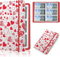 Floral Business Card Book Holder Organizer for Women, 240 Card Capacity, Stylish Name Card and Credit Card Holder for Professionals (Heart)