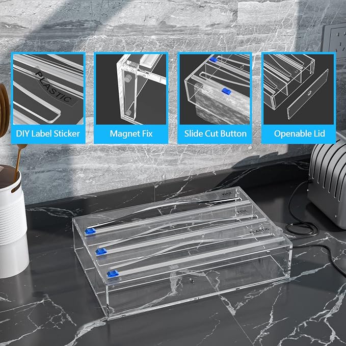 Tin Foil Organizer for Drawer | 12 Labels