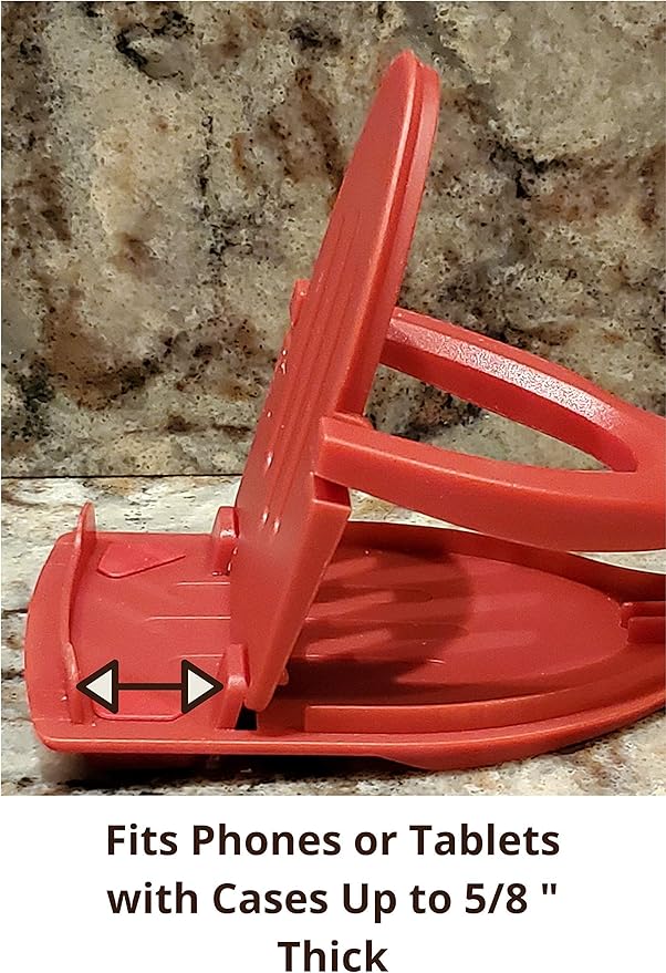 Cestari Recipe Holder Stand for Smartphones and Tablets, Keep Your Phone, Kindle, or iPad Convenient While Cooking - Original Kitchen Gadget Phone and Tablet Stand