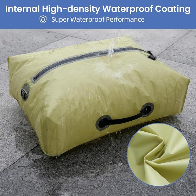 BAGAIL TPU Vacuum Bag for Travel, Reusable Compression Bag with IPX8 Waterproof Zipper, Save Space for Suitcase, Backpack and Carry on (Beige, ExtraLarge, No Pump)