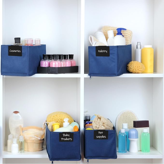 Mr. Pen- Basket Labels Clip On Set, 102 pcs | 100 Removable Bin Labels Clip On with 2 Chalk Markers, Storage Bin, Basket Tags