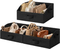 GRANNY SAYS Purse Organizer for Closet, Trapezoid Storage Bins, Closet Organizers and Storage, Decorative Storage Baskets for Shelves, Clothes, Toys, Towels, Black, 3-Pack