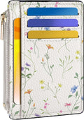 Tipmile Womens Credit Card Holder Wallet, Small Slim RFID Blocking Sleeve | Mini Tiny Cute ID Case, Minimalist Zipper Pocket Wallet, Thin Coin Purse, Mothers Gift