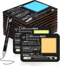 Kosiz 10 Set Difference Maker Appreciation Gifts Bulk for Employee Coworkers Wooden Sticky Note Holder Set Thank You Appreciation Gifts for Team Staff Teachers Boss Nurse, Black