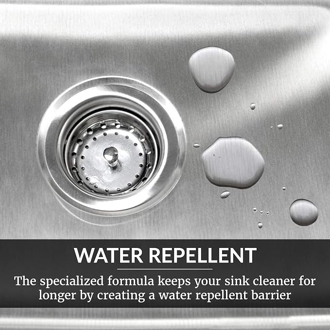 HOPE'S Perfect Sink 8.5 oz Sink Cleaner and Polish, Restorative, Water-Repellant Formula, Stain Remover, Good for Stainless Steel, Cast Iron, Porcelain, Corian, Composite, 12 Pack