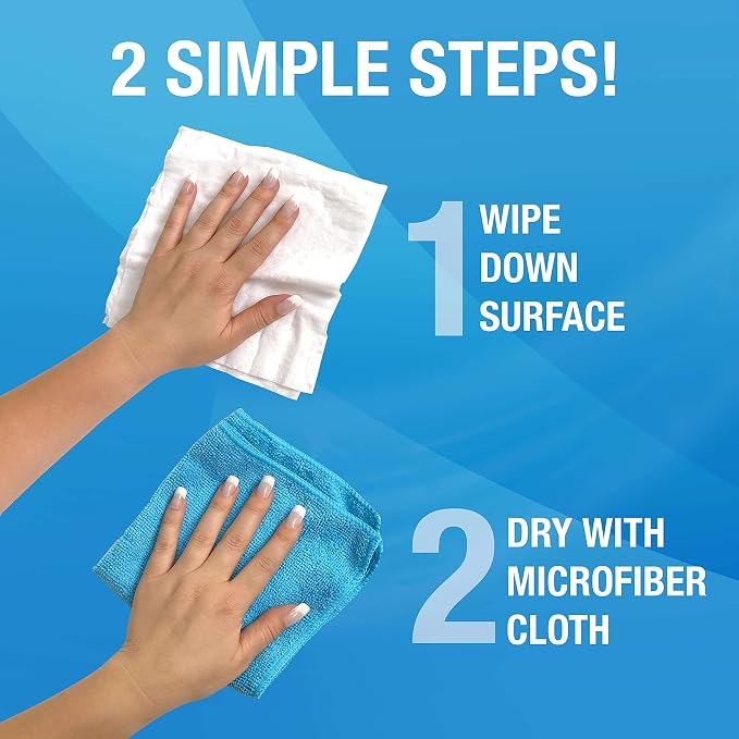 MiracleWipes for Wood Surfaces, Remove Dirt and Grime Buildup, Clean, Protect, and Polish Cabinets, Furniture, and Wood Floors, Great for Kitchen and Bathroom Cleaning Support - 30 Count