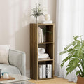 3 Cube Storage Organizer Single Row, Cube Shelf with Heavy-Duty Thick Boards, 13.31" L x 9.37" W x 36.93" H, Smooth Easy-Clean Panels, Simple Assembly, for Living Room Bedroom Office, Brown