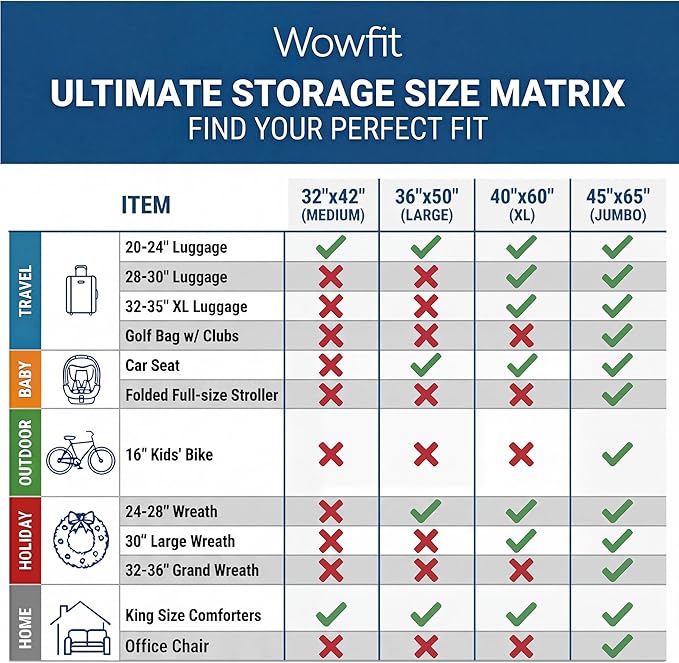 Wowfit 5 CT 32x42 inches Big Large Clear Plastic Bags Perfect for Blanket, Duvets, Pillows, Plush Toys, Comforter and Basement Storage (1.6 Mil Flat Bags)