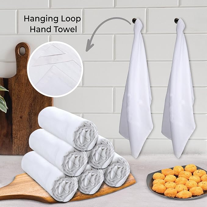 Urban Villa Flour Sack White Kitchen Towels 100% Cotton Highly Absorbent Dish Towels for Bread Proofing Baking Drying Dinnerware Glass Embroidery DIY Projects Zero Lint 27x27 Inches (4 Pack)