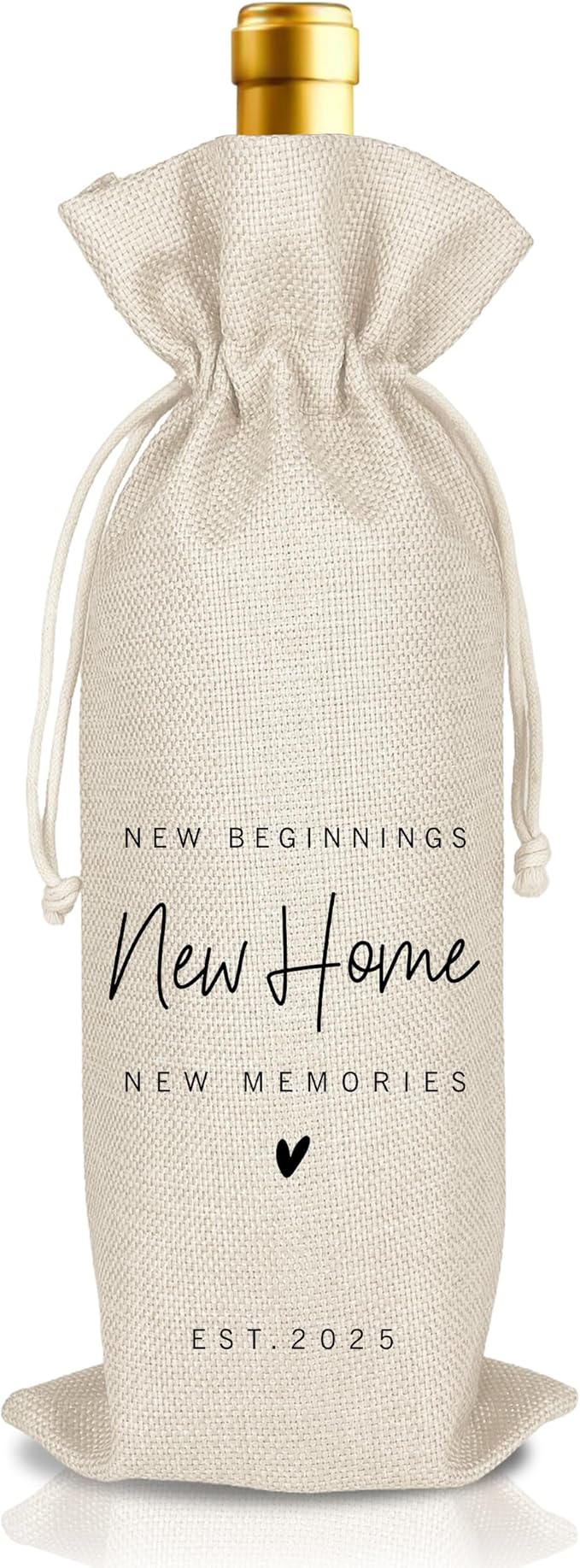 Housewarming Wine Bag - First New Home Gifts, Pairs Well with a New Home, Housewarming Party Decorations House Warming Gift for Women Men Couple Reusable Wine Wrap Bag, Realtor Client Gift (A23)