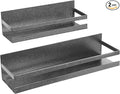 Uten Magnetic Spice Rack for Refrigerator 2 Pack, Spice Organizer Kitchen | Strong Metal Magnetic Shelf, Capacity of up to 23lbs,16"*4.5" and 12"*4", Scratch-resistant, Muti- Use, Gray