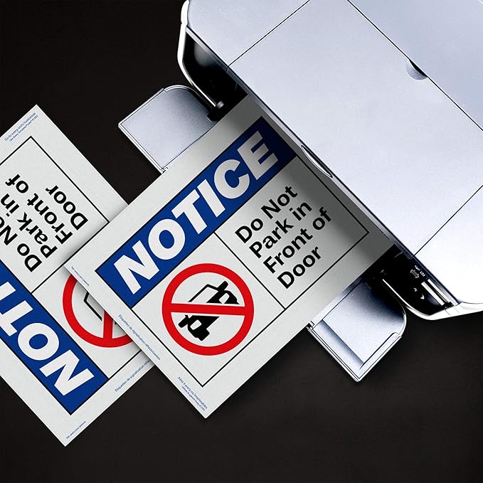 Avery Printable Reflective Stickers, 7" x 10", Silver Labels, 10 Blank Sign Decals (61582)