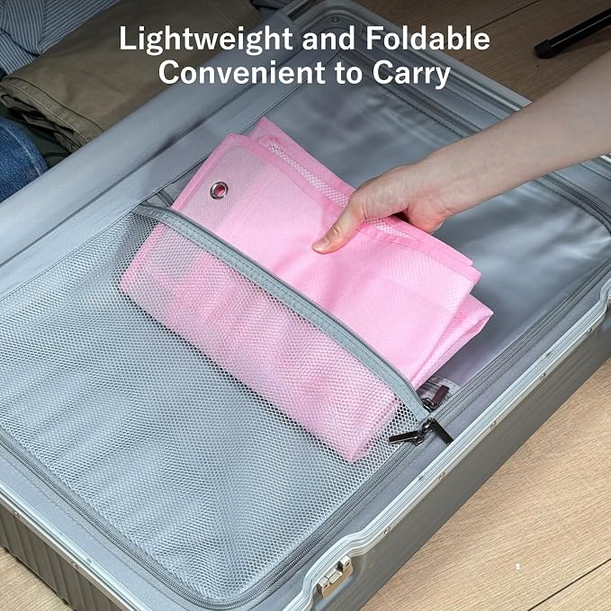 F-color Over the Door Organizer for Cruise - 16-Pocket Hanging Organizer | Tool-Free Mount with 4 Metal Hooks, See-Through Mesh Pockets, Lightweight & Foldable, Space-Saving for Travel and Daily Use