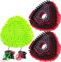Mop Scrub Brush Replacement Head for Ocedar Easywring 1 Tank System, 2 Shower Floor Scrubber Hard Bristle Cleaning Brush, 1 Microfiber Chenille Pad Head for O Cedar Spin Mop